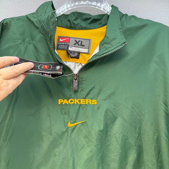Nike Team NFL On Field Green Bay Packer Player Shell Men's XL Quarter Zip NWT - Picture 4 of 14